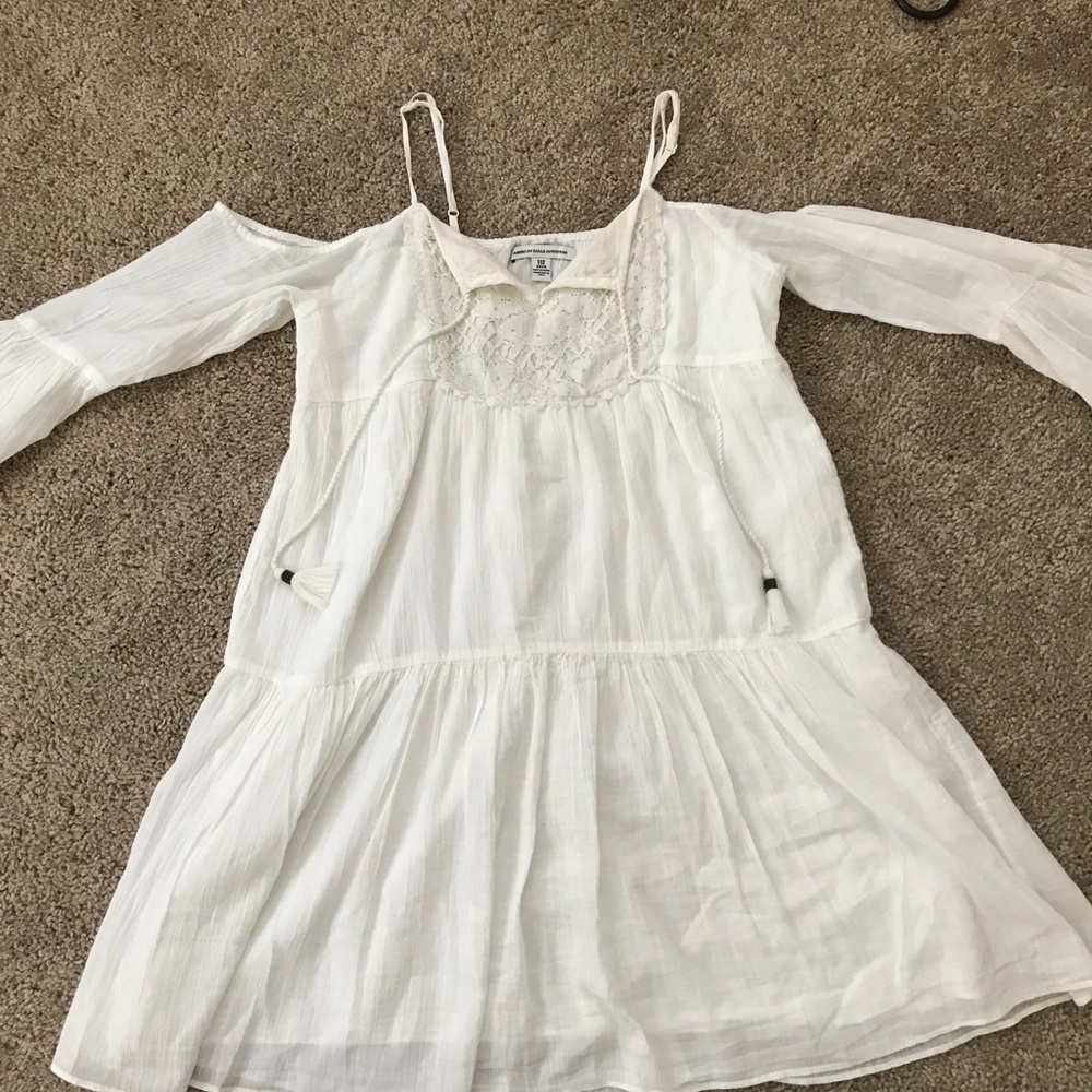 american eagle cream dress